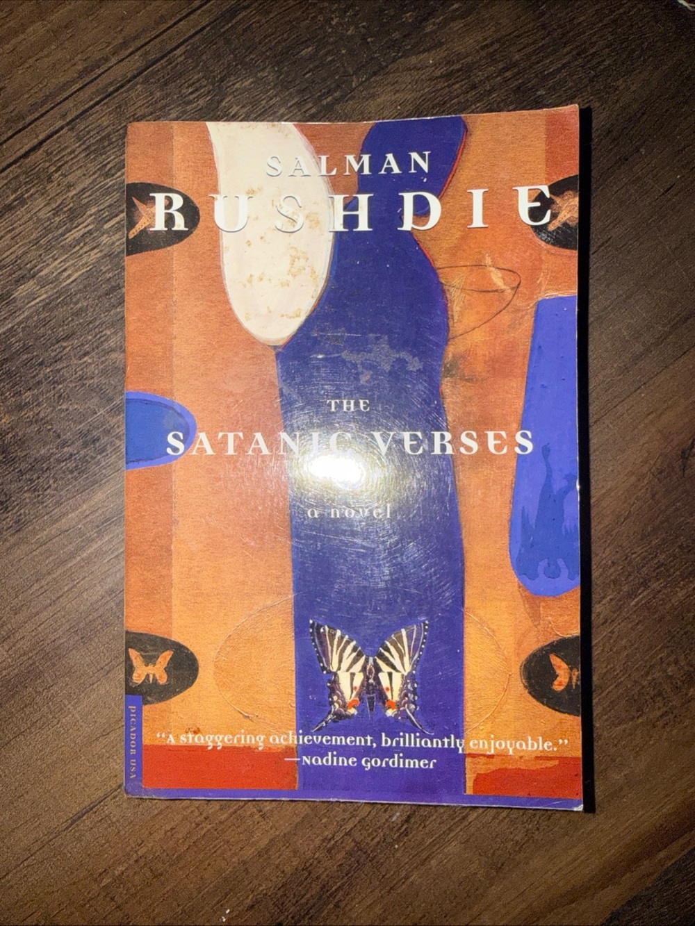 Salman Rushdie "The Satanic Verses" - Orange & Blue Cover
